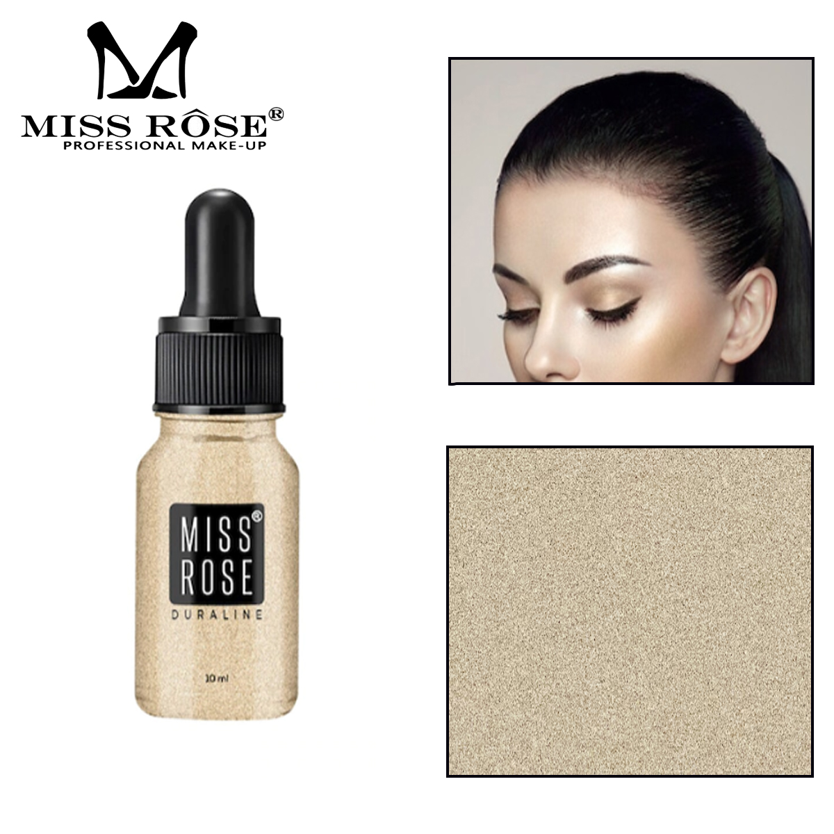 Picture of Miss Rose Professional Make-up High Beam Liquid Highlighter 10ml - Shade#4