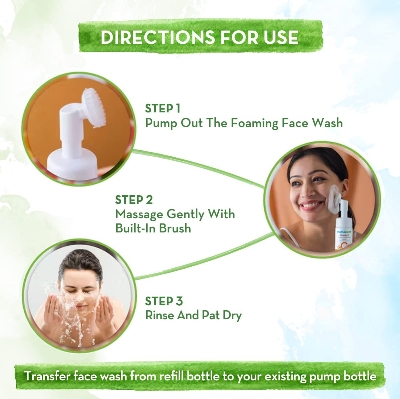 Picture of Mamaearth Vitamin C Face Wash with Foaming Silicone Cleanser Brush Powered by Vitamin C & Turmeric - 150ml
