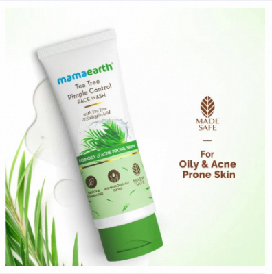 Picture of Mamaearth Tea Tree Pimple Control Face Wash with Tea Tree & Salicylic for Oily & Acne-Prone Skin - 100 ml(packaging may vary)