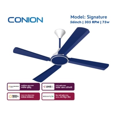 Picture of Conion 56" 4 Blades Signature Ceiling Fan Sparkling Blue
