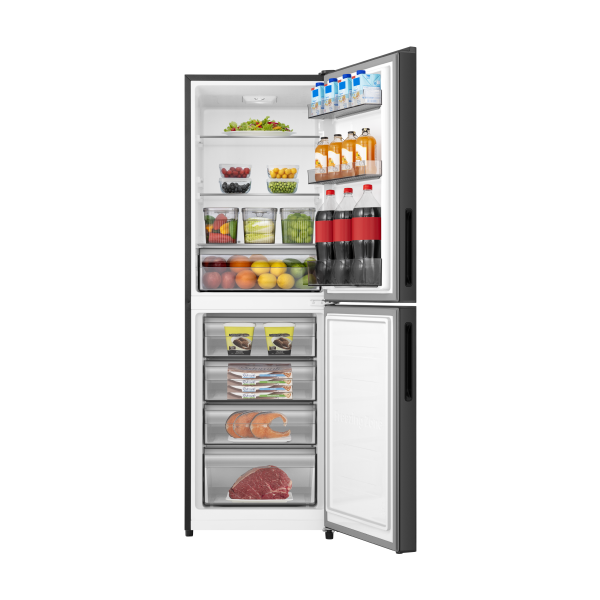 Picture of HISENSE 270 Liter Bottom Mount Frost Direct Cool Glass Door Inverter Refrigerator Dark Red (RB1G266NADR/BD3)