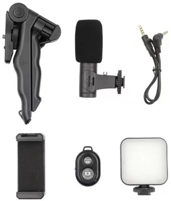 Picture of AY-49 Video Making Tripod Kit with Mic (Black)