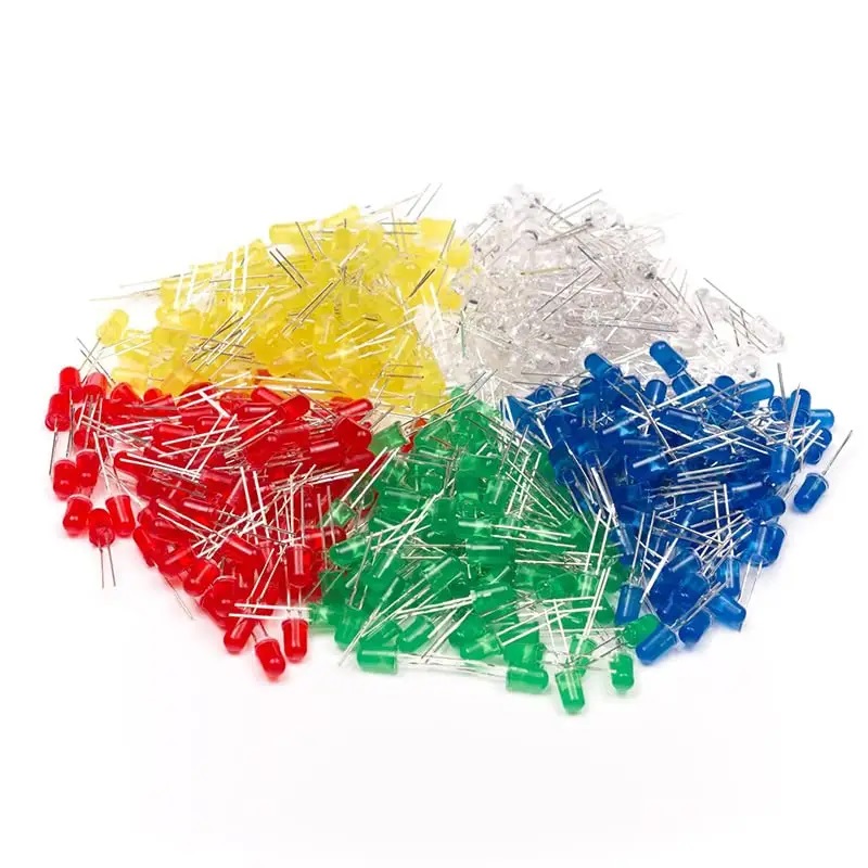 Picture of 5mm Led Light 100pcs Pack Red/Green/Yellow/Blue/White(Multicolor)