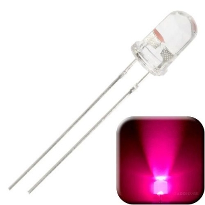 Picture of 50pcs Super Bright 5mm Pink Color Led Light Round(Pink)