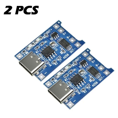 Picture of 2 x Type C TP4056 TP-4056 TP 4056 5V 1A  With Current Protection Charger Circuit Module For Li-ion Lithium Lipo 18650 AA AAA Battery Charging Circuit Board(Blue)