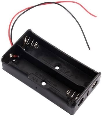 Picture of Battery Holder Cage For 18650 Rechargeable Battery 3.7v  × 2 Cell (7.4v)(Black)