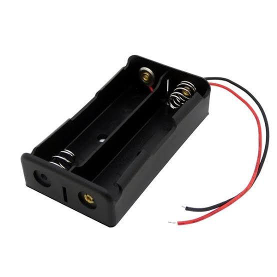 Picture of Battery Holder Cage For 18650 Rechargeable Battery 3.7v  × 2 Cell (7.4v)(Black)