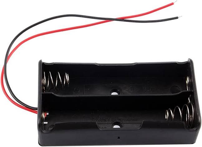 Picture of Battery Holder Cage For 18650 Rechargeable Battery 3.7v  × 2 Cell (7.4v)(Black)