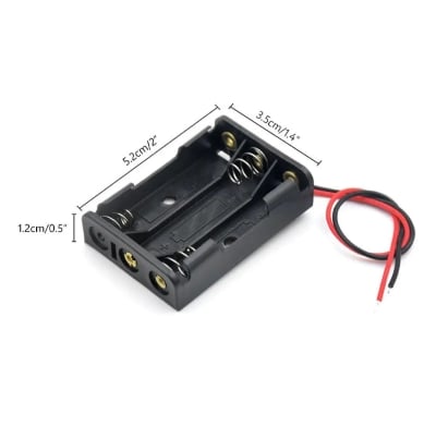 Picture of AA Battery Holder Case Box Carrier 3 Cell(Black)
