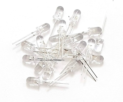 Picture of 50pcs 5mm White Color Led Light Round Shape Super Bright DC Led Bulbs(White)