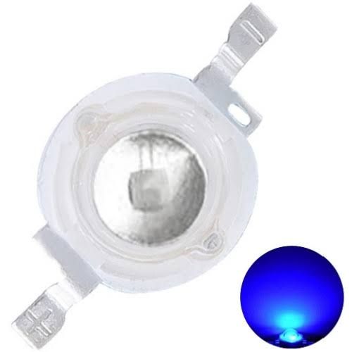 Picture of 10pcs 8mm Bead Diameter BLUE Color 3 Watt DC 3.7V Ultra Bright Blue 3W COB LED SMD Chip 3.7V LED Light Bulbs(Blue)