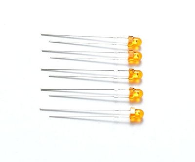 Picture of 50pcs 3mm DC Led Lights Through Hole 3mm Orange LED Diode 3*4.5mm(Orange)