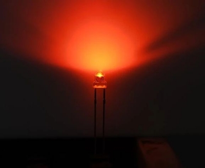 Picture of 50pcs 3mm DC Led Lights Through Hole 3mm Orange LED Diode 3*4.5mm(Orange)