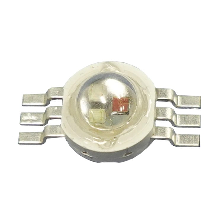 Picture of 3pcs Super Bright High Power 3v RGB SMD Led Chip COB Red Green Blue Clear Leans 1W Led Light(Multicolor)