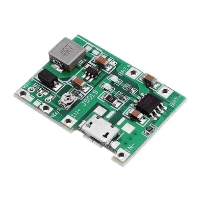 Picture of 3.7V to 12V 9V 5V 2A Adjustable Step Up 18650 Lithium Battery Charging DC to DC Step Up Boost Up J5019 Mini UPS Kit(Green)