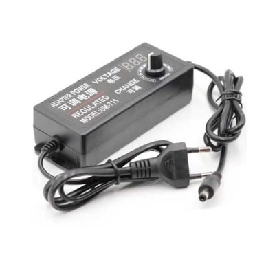 Picture of Adjustable Dc 3v-24V 5A Adapter With Led Voltmeter For Laptops, Notebooks Power Supply Ac 220V To Dc 3V-24V Lighting Power Supply For Led Light Dc Motor Audio Amplifier - Multi Plug(Black)