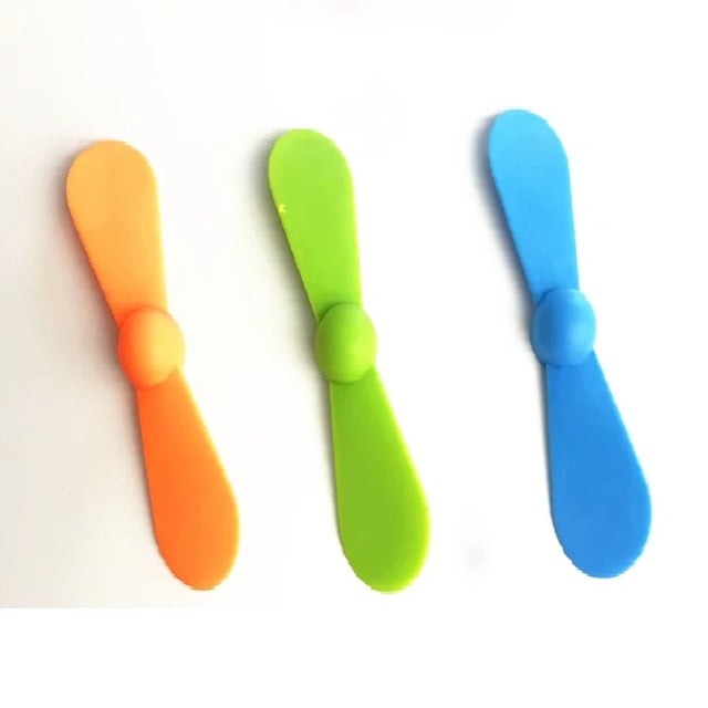 Picture of Two Blades Portable Mini Hand Fan Sets Dry Making Fan Combo Set(Multicolor)