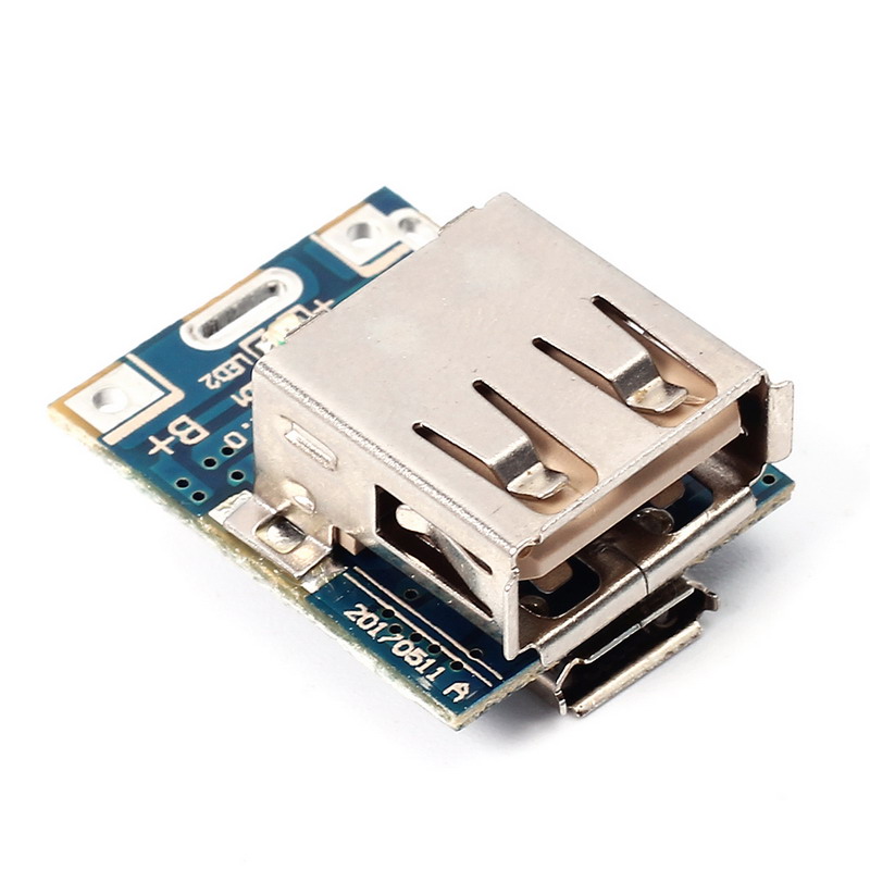 Picture of Mini Power Bank Circuit 5V Step Up Protection Board Boost Power Module Micro USB Port Li-ion 18650 Battery Charger Board(Blue)