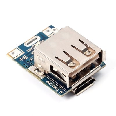 Picture of Mini Power Bank Circuit 5V Step Up Protection Board Boost Power Module Micro USB Port Li-ion 18650 Battery Charger Board(Blue)