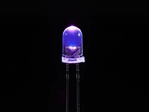 Picture of 10Pcs- UV Money Checker LED Ultra Bright Clear Transparent DC 3V 20mA 5mm UV LED Diode Lights Emitting Diodes(Violet)