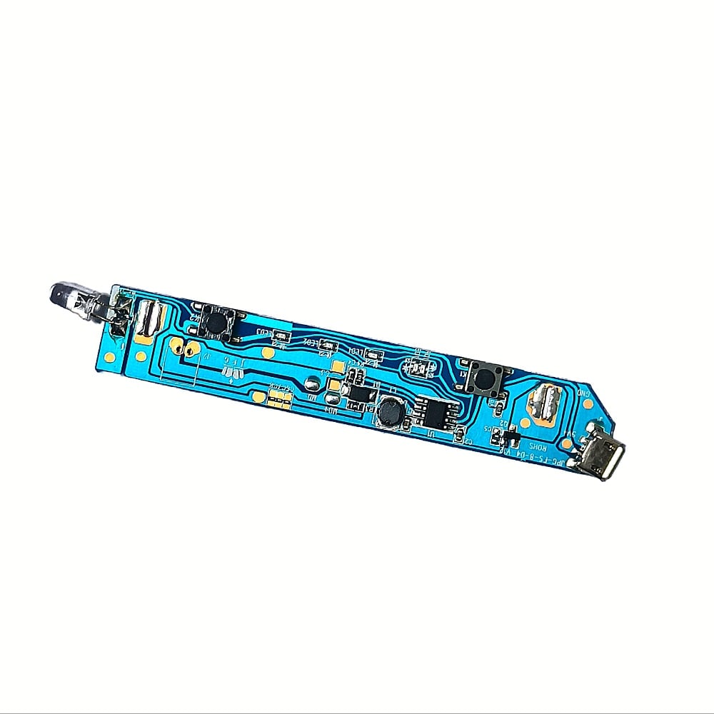 Picture of Mini Rechargeable Fan Circuit Board DC 5V USB Charging Fan Circuit  JPG-FS-8-D4-V12 With Touch Light(Blue)