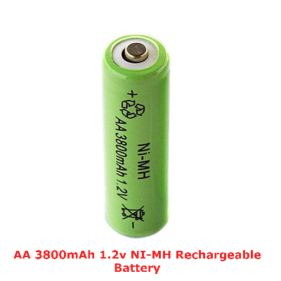 Picture of 2pcs AA Batteries, 1.2V Ni-MH Rechargeable Battery-3800 mAh Green(Green)