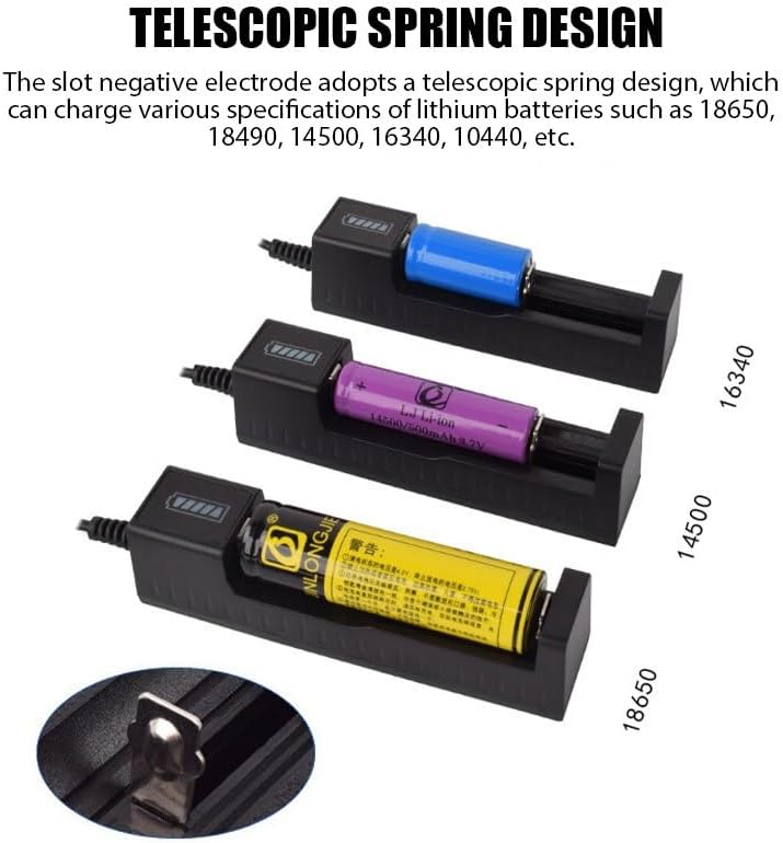 Picture of 18650 Battery Charger Universal Smart USB Charging for Rechargeable Lithium Battery Charger Li-ion 18650 26650 14500 17670()
