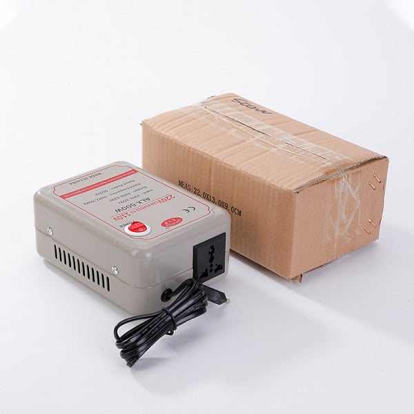 Picture of Step Down Transformer 220V to 110V Converter 500w Travel Adapter Voltage Converter ToolBox Bangladesh(White)