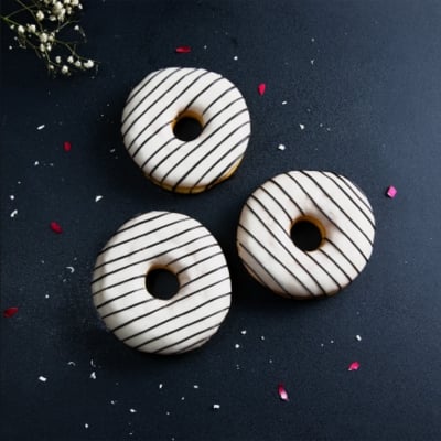 Picture of Donut Black Chocolate& White zig
