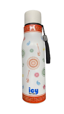 Picture of SS Single Wall Water Bottle 650ML-White (Boishakhi-1)