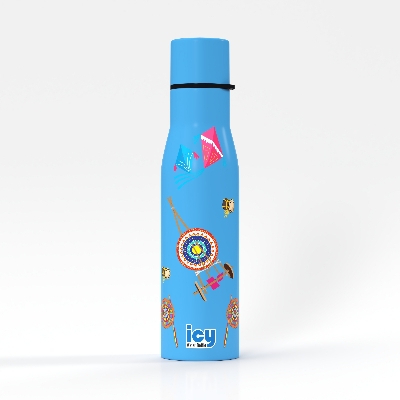 Picture of SS Single Wall Water Bottle 650ML-Sky Blue (Boishakhi-2)