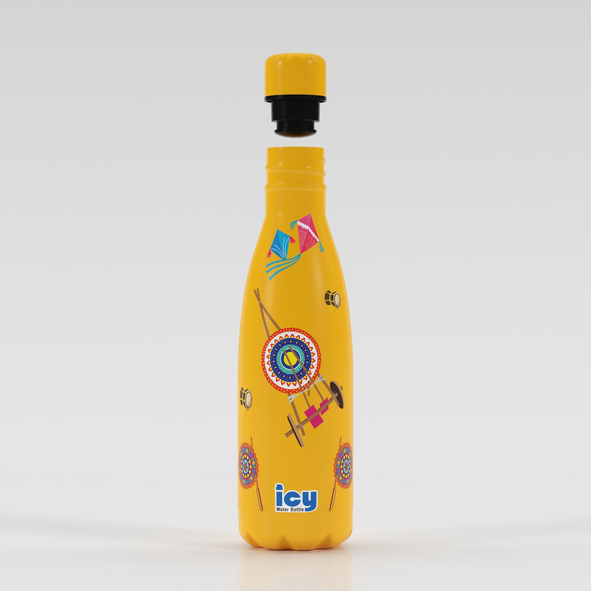 Picture of SS Cola Water Bottle 450 ML-Yellow (Boishakhi-2)