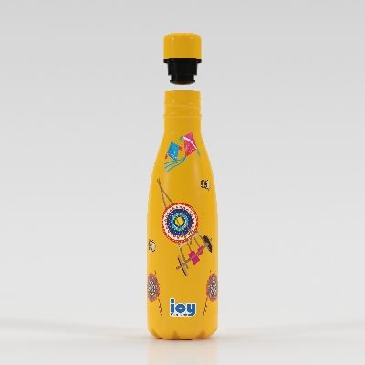 Picture of SS Cola Water Bottle 450 ML-Yellow (Boishakhi-2)