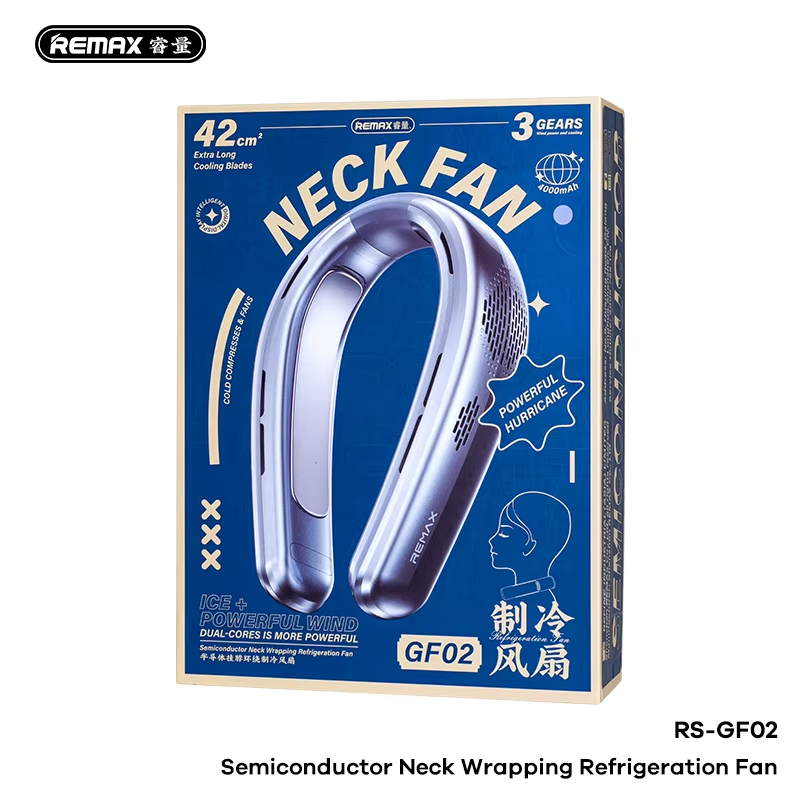 Picture of Remax RS-GF02 Semiconductor Neck Wrap Around Recharging Cooling Fan with 3 Month Warranty