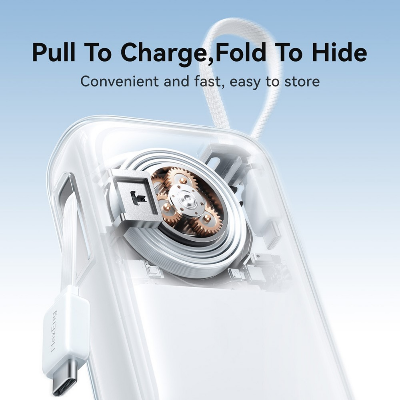 Picture of JOYROOM JR-PR2L 35W Mini 10000mAh Power Bank with Built-in Retractable Type-C Cable + Lightning Cable
