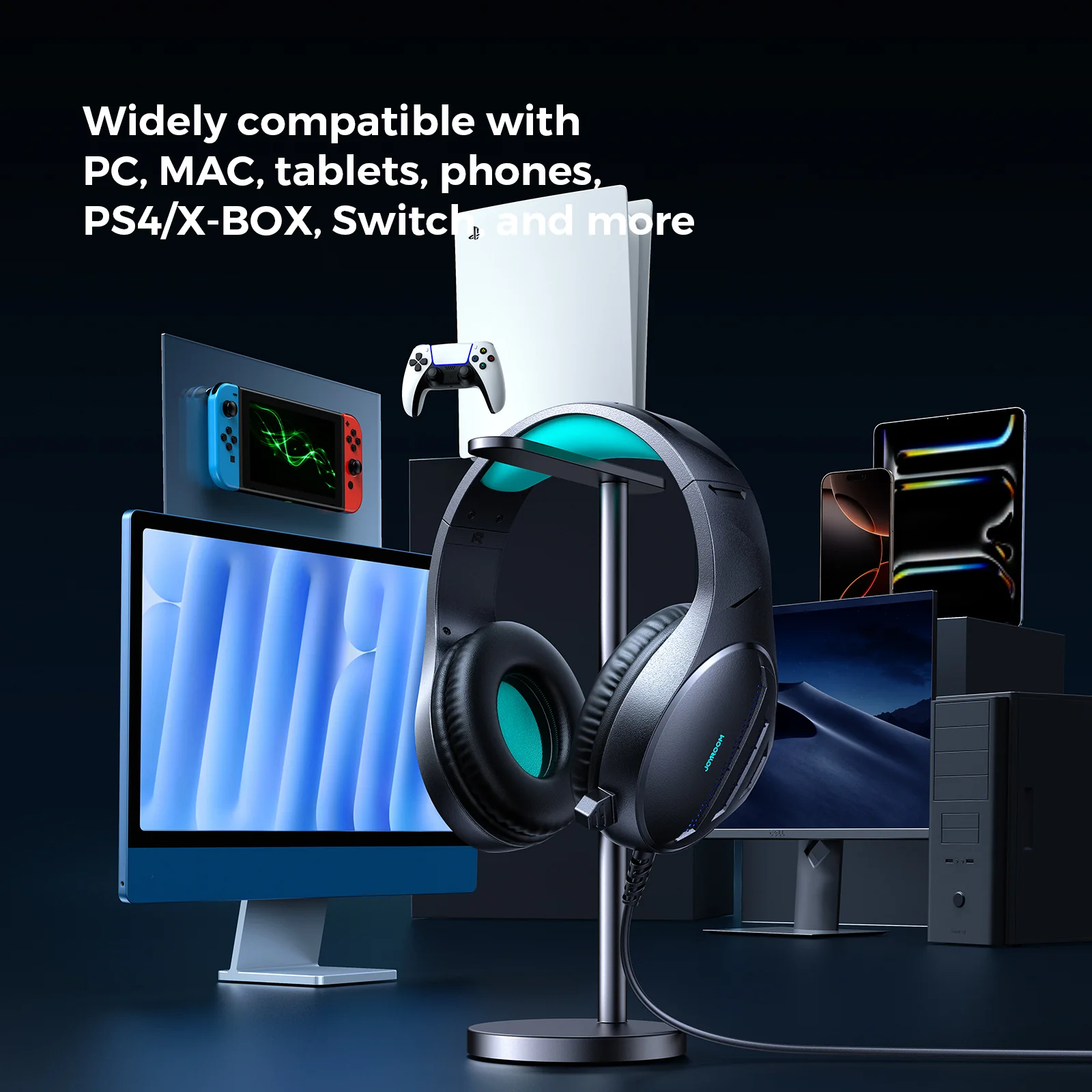 Picture of JOYROOM JR-HG2 Gaming Headset-Black