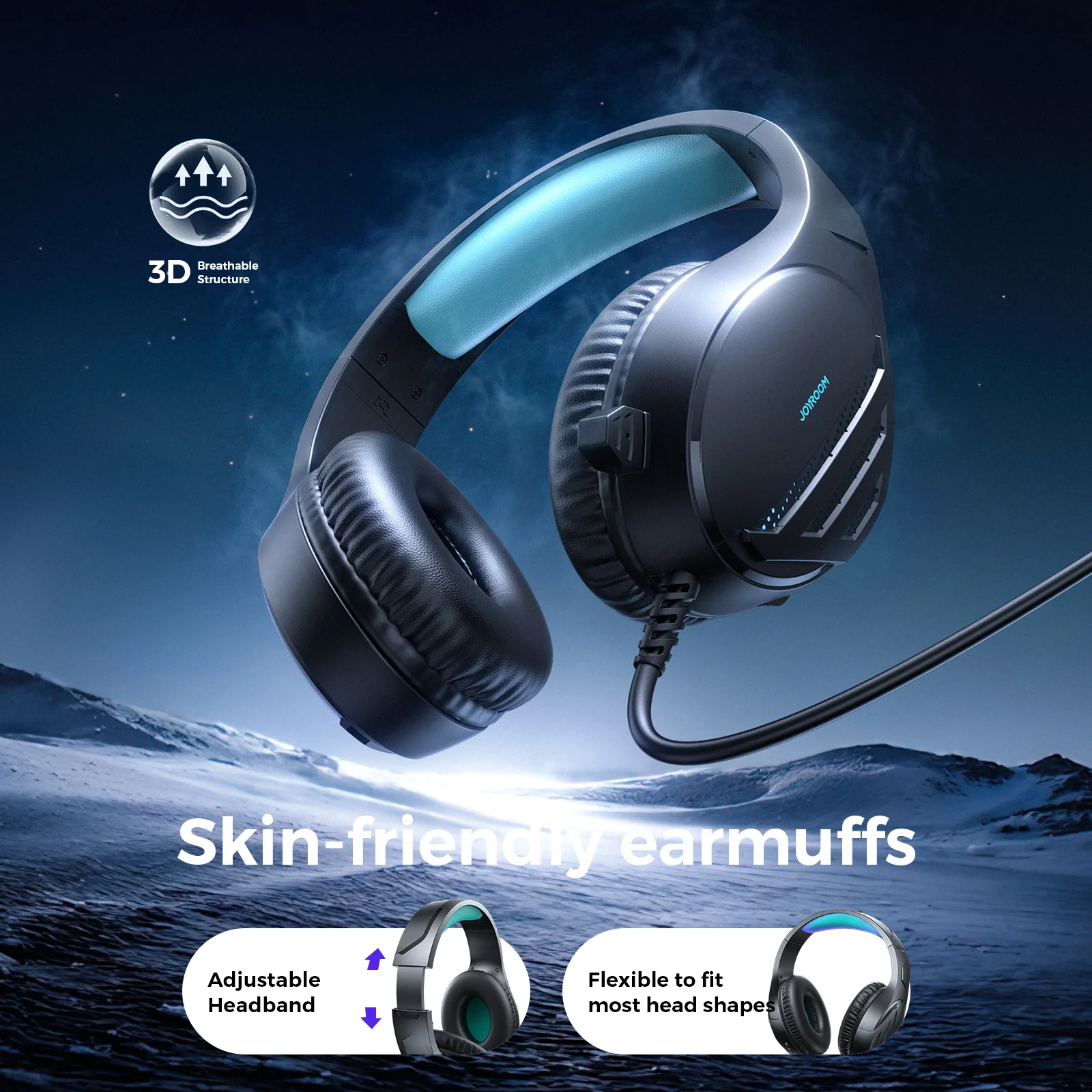 Picture of JOYROOM JR-HG2 Gaming Headset-Black
