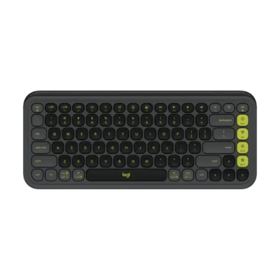 Picture of Logitech POP ICON Keys Wireless Bluetooth Keyboard, Comfortable Typing, Programmable Keys, Easy-Switch Between up to 3 Devices, for Laptop, Tablet, PC – Graphite and Green