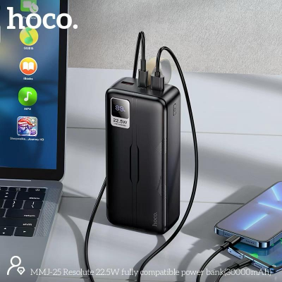 Picture of Hoco MMJ-25 Resolute Fully Compatible 22.5W 30000mAh Power Bank - Black