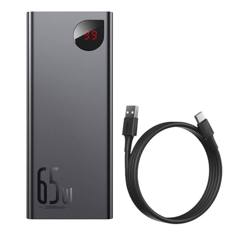 Picture of Baseus Adaman Metal Digital Display 65W Quick Charge 20000mAh Power Bank - Black
