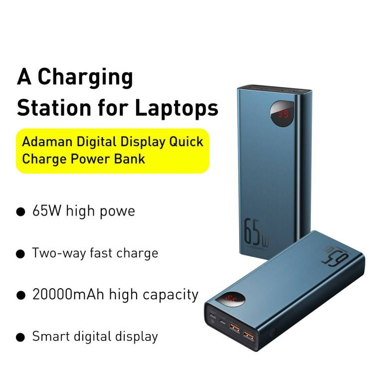 Picture of Baseus Adaman Metal Digital Display 65W Quick Charge 20000mAh Power Bank - Black