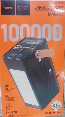 Picture of Hoco MMJ-21 Action 22.5W Fully Compatible 100000mAh Ultra Big Capacity Power Bank - Black