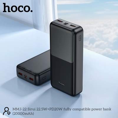 Picture of Hoco MMJ22 Sirui 22.5W+PD20W Fast Charging 20000mAh Power Bank - Black
