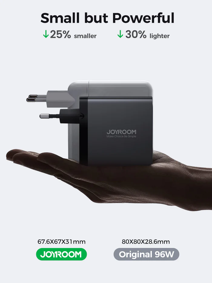Picture of JOYROOM JR-TCG04 100W 3C1A Fast Charger with 100W Type-C to Type-C Cable 1.2m-Black