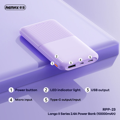 Picture of Remax RPP-23 Lango II Series 2.4A Fast Charging 10000mAh Power Bank