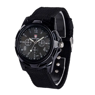 Picture of Fabric Canvas Strap Casual Cool Sport Round Dial WristWatch for men