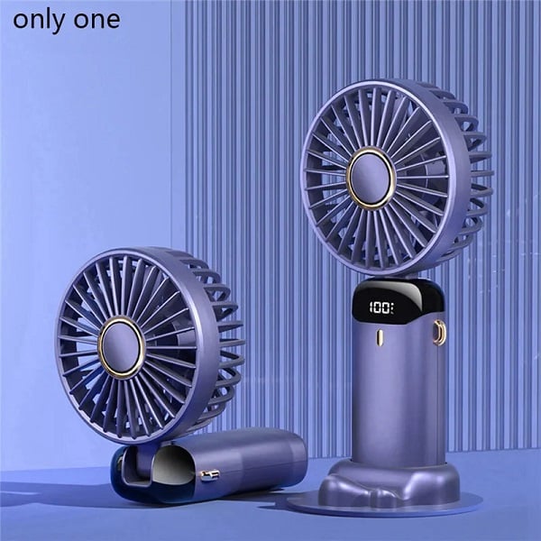 Picture of Portable Personal Fan – 5000mAh Rechargeable Battery, 5 Speed Settings with LED Display, 90° Adjustable 