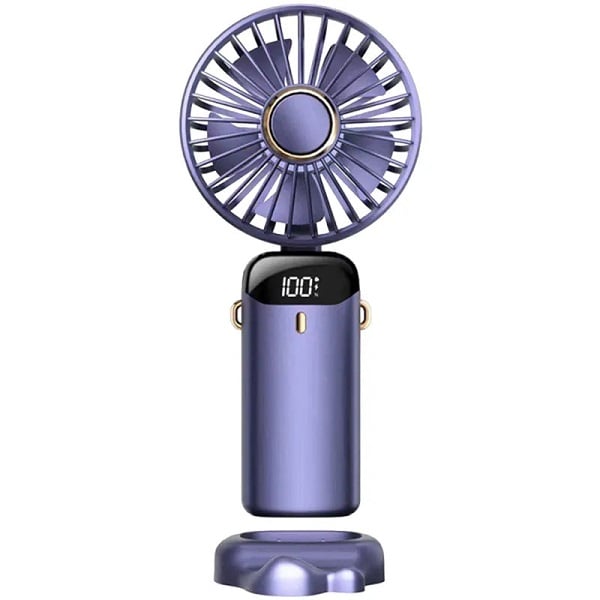 Picture of Portable Personal Fan – 5000mAh Rechargeable Battery, 5 Speed Settings with LED Display, 90° Adjustable 