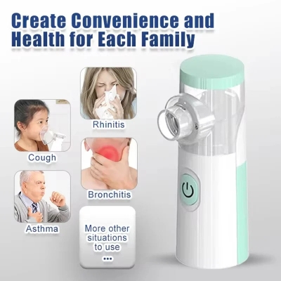 Picture of Mini Mesh Nebulizer Portable Handheld Effective Respiratory Solution For Kids & Adults Or Infants 