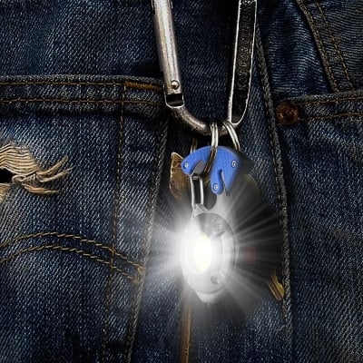 Picture of Multi-function LED Keychain Lights USB Charging Mini Screwdriver Hammer Outdoor Camping Lamp Keychain Light Blue New Black